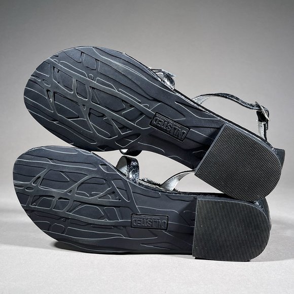 Unlisted A Kenneth Cole Production Black Grape Stomping Thong Sandals Size 6 - Picture 10 of 14